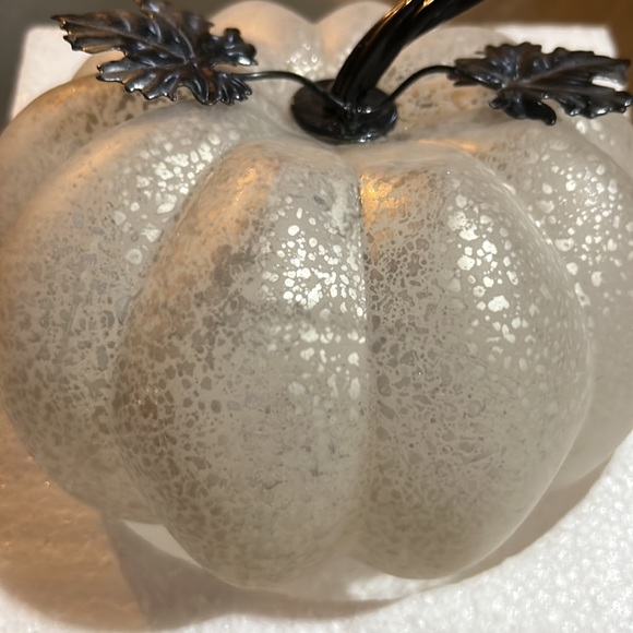Light Up Mercury Glass Pumpkin Decor - Picture 7 of 7